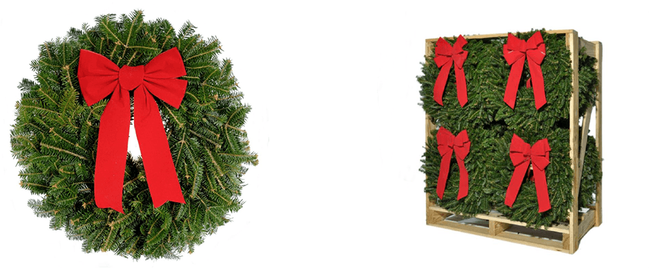 wholesale fresh christmas wreaths